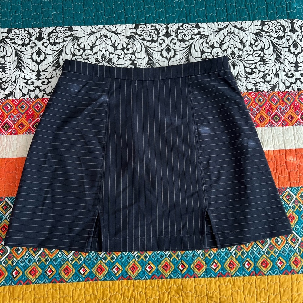 Black pinstripe skirt